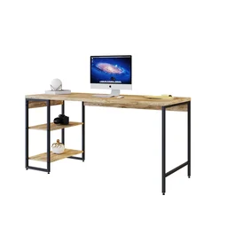 Escrivaninha com Estante Baixa 2 Prateleiras Estilo Industrial 150cm Active Yescasa - 4