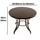 Ver imagem 3 de Mesa Ascoli em Alumínio com o Tampo Ripado de 1,20 Metros para Área Trama Original