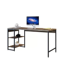 Escrivaninha com Estante Baixa 2 Prateleiras Estilo Industrial 150cm Active Yescasa - 4