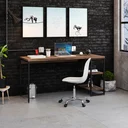 Ver imagem 2 de Escrivaninha Mesa Escritório com Estante Baixa Estilo Active 2 Prateleiras 150cm Industrial Yescasa Nogal Marrom