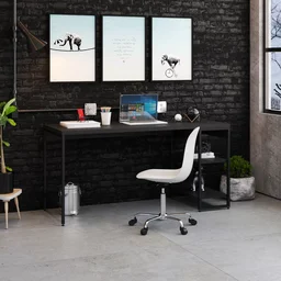 Escrivaninha com Estante Baixa 2 Prateleiras Estilo Industrial 150cm Active Yescasa - 2