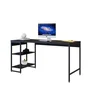 Escrivaninha com Estante Baixa 2 Prateleiras Estilo Industrial 150cm Active Yescasa - 4