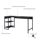 Ver imagem 6 de Escrivaninha Mesa Escritório com Estante Baixa 2 Prateleiras Estilo Industrial 150cm Active Yescasa