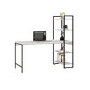 Ver imagem 3 de Escrivaninha Mesa Escritório com Estante 4 Prateleiras Estilo Industrial 150cm Active Yescasa
