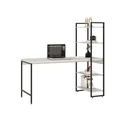 Ver imagem 3 de Escrivaninha Mesa Escritório com Estante Estilo Active 4 Prateleiras 150cm Industrial Yescasa Branca Chess