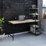 Escrivaninha Mesa Escritório com Estante 4 Prateleiras Estilo Industrial 150cm Active Yescasa - 1