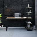 Ver imagem 2 de Escrivaninha Mesa Escritório com Estante 4 Prateleiras Estilo Industrial 150cm Active Yescasa