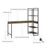 Escrivaninha com Estante 4 Prateleiras Estilo Industrial 150cm Active Yescasa - 5