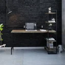Ver imagem 2 de Escrivaninha Mesa Escritório com Estante Estilo Active 4 Prateleiras 150cm Industrial Yescasa Carvalho Dark Marrom