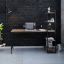 Ver imagem 2 de Escrivaninha Mesa Escritório com Estante Estilo Active 4 Prateleiras 150cm Industrial Yescasa Nogal