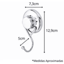 Ver imagem 4 de Cabide Aço Inox com Ventosa Porta Toalhas Gancho Simples