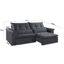 Ver imagem 2 de Sofá Exclusive Retrátil e Reclinável 290cm Braço 25cm Meu Sofá Online