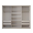 Ver imagem 5 de Guarda-Roupa Casal Genebra 3 Portas 4 Gavetas com Espelho Branco/Azul - Panorama Móveis