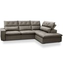 Ver imagem 1 de Sofá 3 Lugares Retrátil Reclinável Chaise Direito 258cm Bergen F04 Veludo Marrom Claro - Lyam Decor