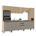 Ver imagem 2 de Cozinha Modulada Completa 6 Peças 14 Portas 2 Gavetas Yescasa Bege/Marrome/Nude