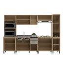 Ver imagem 4 de Cozinha Modulada Completa 6 Peças 14 Portas 2 Gavetas Yescasa Bege/Marrome/Nude