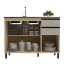 Ver mais imagens de Cozinha Modulada Completa 6 Peças 14 Portas 2 Gavetas Yescasa Bege/Marrome/Nude