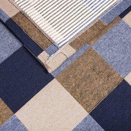 Tapete Jacquard Geo Látex 1,35 M X 1,00 M Antiderrapante Pequeno Sala Quarto Pixel Marinho - 6