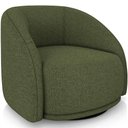 Ver imagem 1 de Poltrona Decorativa Giratória Angelina M03 Linho Verde - Lyam Decor