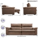 Ver imagem 2 de Sofá Retrátil e Reclinável 2,95m Molas Ensacadas Cama inBox Big Home com Bordado 3D Velusoft