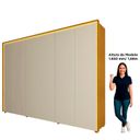 Ver imagem 6 de Guarda-Roupa Casal 6 Portas com LED com Pés 100% MDF Lumina Marrom/Marrome/Off White