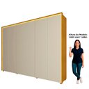 Ver imagem 6 de Guarda-Roupa Casal 6 Portas com LED com Pés 100% MDF Lumina Marrom/Marrome/Off White