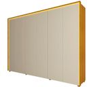 Ver imagem 3 de Guarda-Roupa Casal 6 Portas com LED com Pés 100% MDF Lumina Marrom/Marrome/Off White