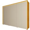 Ver imagem 3 de Guarda-Roupa Casal 6 Portas com LED com Pés 100% MDF Lumina Marrom/Marrome/Off White