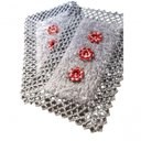 Ver imagem 5 de Tapete de Luxo Crochê Artesanal Cinza com Flor