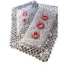 Tapete de Luxo Crochê Artesanal Cinza com Flor - 5