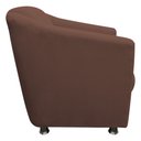 Ver imagem 3 de Poltrona Decorativa Tilla Sala e Escritório Suede Marrom
