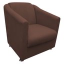 Ver imagem 2 de Poltrona Decorativa Tilla Sala e Escritório Suede Marrom