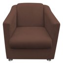 Ver imagem 1 de Poltrona Decorativa Tilla Sala e Escritório Suede Marrom