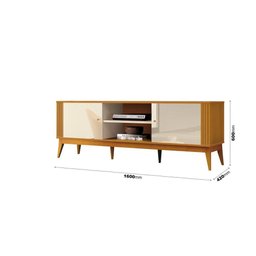 Rack Grécia 2 Portas 160cm Tv 60 Polegadas Ripado Lateral - 2