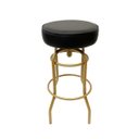 Ver imagem 2 de Banqueta Altura 65cm Bar Giratória cor Dourado fosco assento preto Kit 4 unidades Poltronas do Sul B