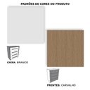 Ver imagem 3 de Cômoda Grande com 4 Gavetas Angra Rimo - Branco/Carvalho