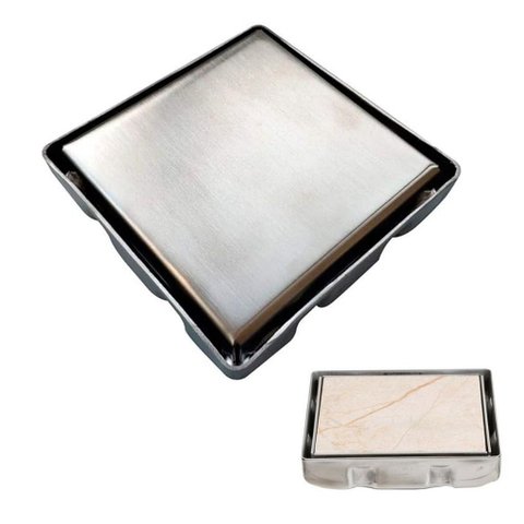 Ralo Oculto 15x15 Invisivel Inox Anti Odor Anti Inseto Casa Banheiro Lavabo Varanda Cozinha Resisten