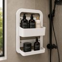 Ver imagem 4 de Prateleira Porta Shampoo Organizador Banheiro Multiuso Branco