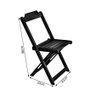 Jogo de Mesa Dobravel de Madeira 60x60 com 4 Cadeiras Preto - 4