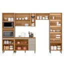 Ver imagem 2 de Cozinha Modulada Allure Linea Brasil 5 Peças Mdf A01m1 Jequitiba/gris Fosco