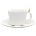 Ver imagem 3 de Jogo Xícaras Chá em Cerâmica com Pires 170ml Colibri Dourado