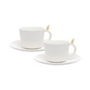 Ver imagem 1 de Jogo Xícaras Chá em Cerâmica com Pires 170ml Colibri Dourado