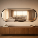 Ver imagem 7 de Espelho Decorativo Grande Oval com Moldura Metal Corpo Inteiro 170 X 70 Cm Industrial