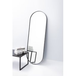 Espelho Decorativo Grande Oval com Moldura Metal Corpo Inteiro 170 X 70 Cm Industrial  - 2