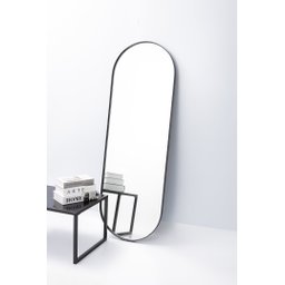Espelho Decorativo Grande Oval com Moldura Metal Corpo Inteiro 170 X 70 Cm Industrial  - 4