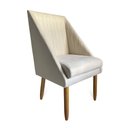 Ver imagem 2 de Cadeira Para Sala De Jantar Ana Pés Palito Suede Bege- D'Classe Decor