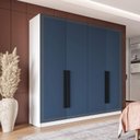 Ver imagem 1 de Guarda Roupa Casal 161,2cm com 4 Portas e 4 Gavetas 240833 Valência Politorno Móveis