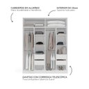 Ver imagem 3 de Guarda Roupa Casal 161,2cm com 4 Portas e 4 Gavetas 240833 Valência Politorno Móveis