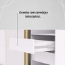 Guarda Roupa Casal 3 Portas 4 Gavetas Porto - Branco/camarim - 7