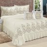 Kit Cobre Leito Casal Queen Amore 07 Peças Bordadas - Palha - 1